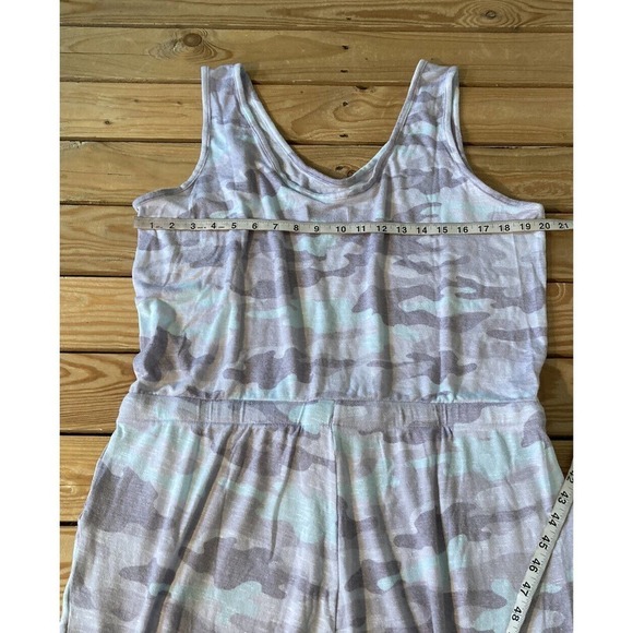 NEW Koolaburra by UGG Camo Sleeveless Jumpsuit Size 1X Women’s Gray Cinch Waist - Picture 10 of 10